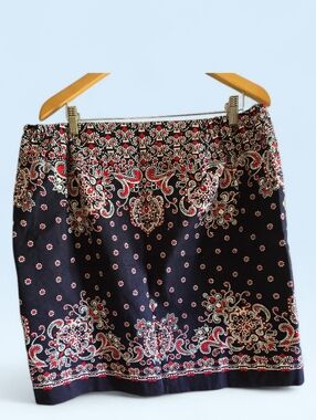 Talbots Navy/White/Red Skirt